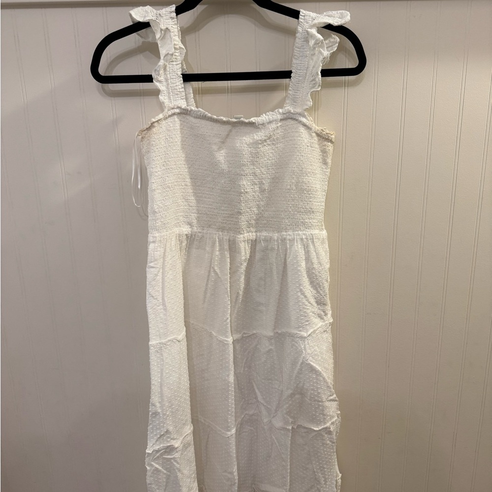 J. Crew Swiss Dot Smocked Dress